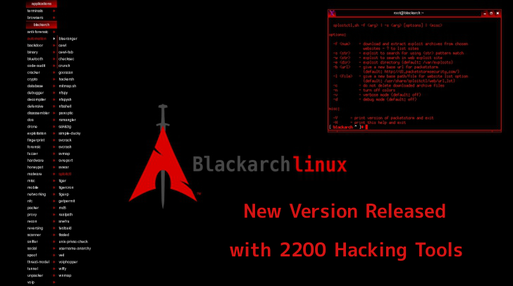 Pentesting OS BlackArch Linux New Version 2019.06.01 Released with 2200 Hacking Tools